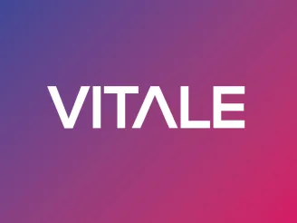 Vitale Digital Logo with Purple and Pink Background