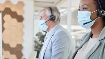 IT teams with mask on 