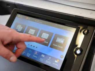 Printer display panel docuware