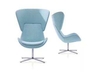 Two blue office chairs. Office Furniture Support