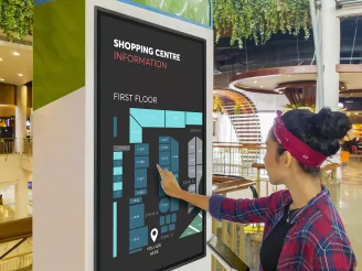 Interactive wayfinder in shopping centre