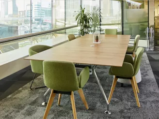 Meeting room table with green wooden legs meeting room chairs
