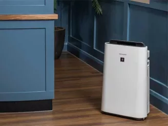 Sharp Plasmacluster Air Purifier in reception of care home