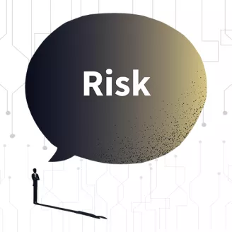 Risk In Speech Bubble