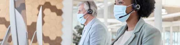 IT teams with mask on 