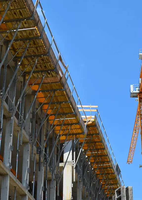 Outdoor construction scene