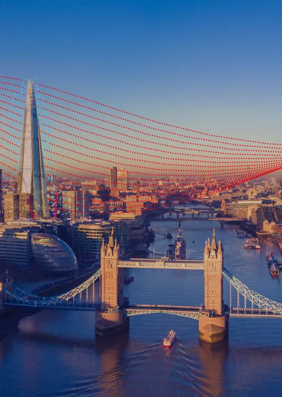 London skyline in evening