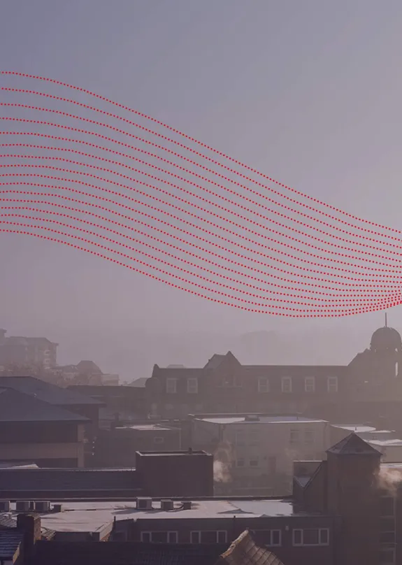 Wakefield skyline in evening